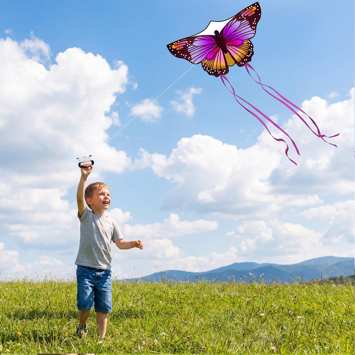 Crogift 3-Pack Large Kites – Butterfly Delta Dragonfly for Easy Flying