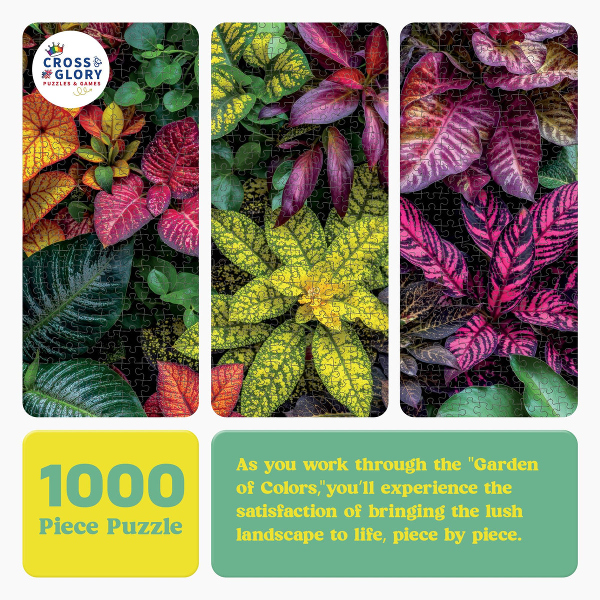 Cross & Glory Garden of Colors – 1000-Piece Jigsaw Puzzle for Adults