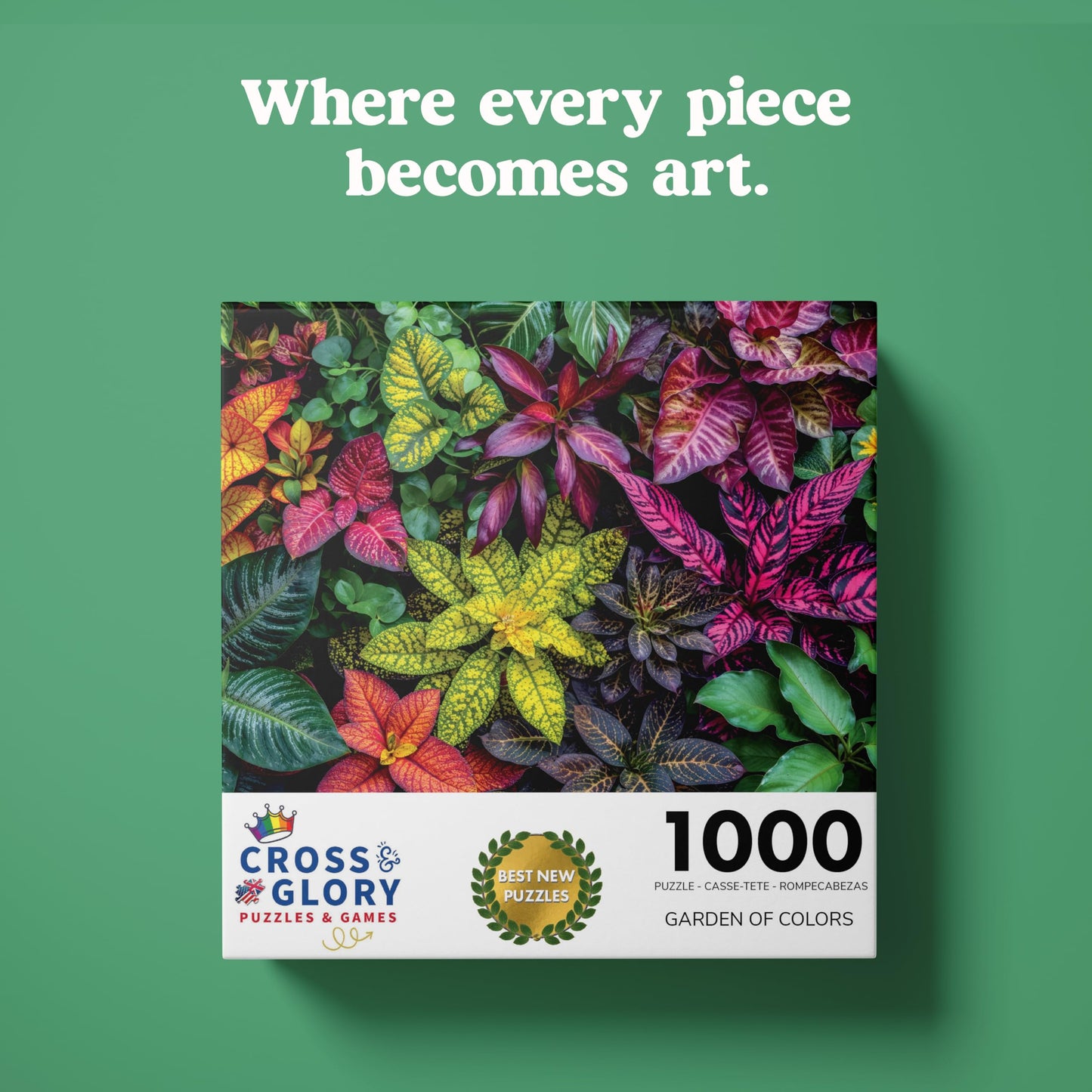 Cross & Glory Garden of Colors – 1000-Piece Jigsaw Puzzle for Adults