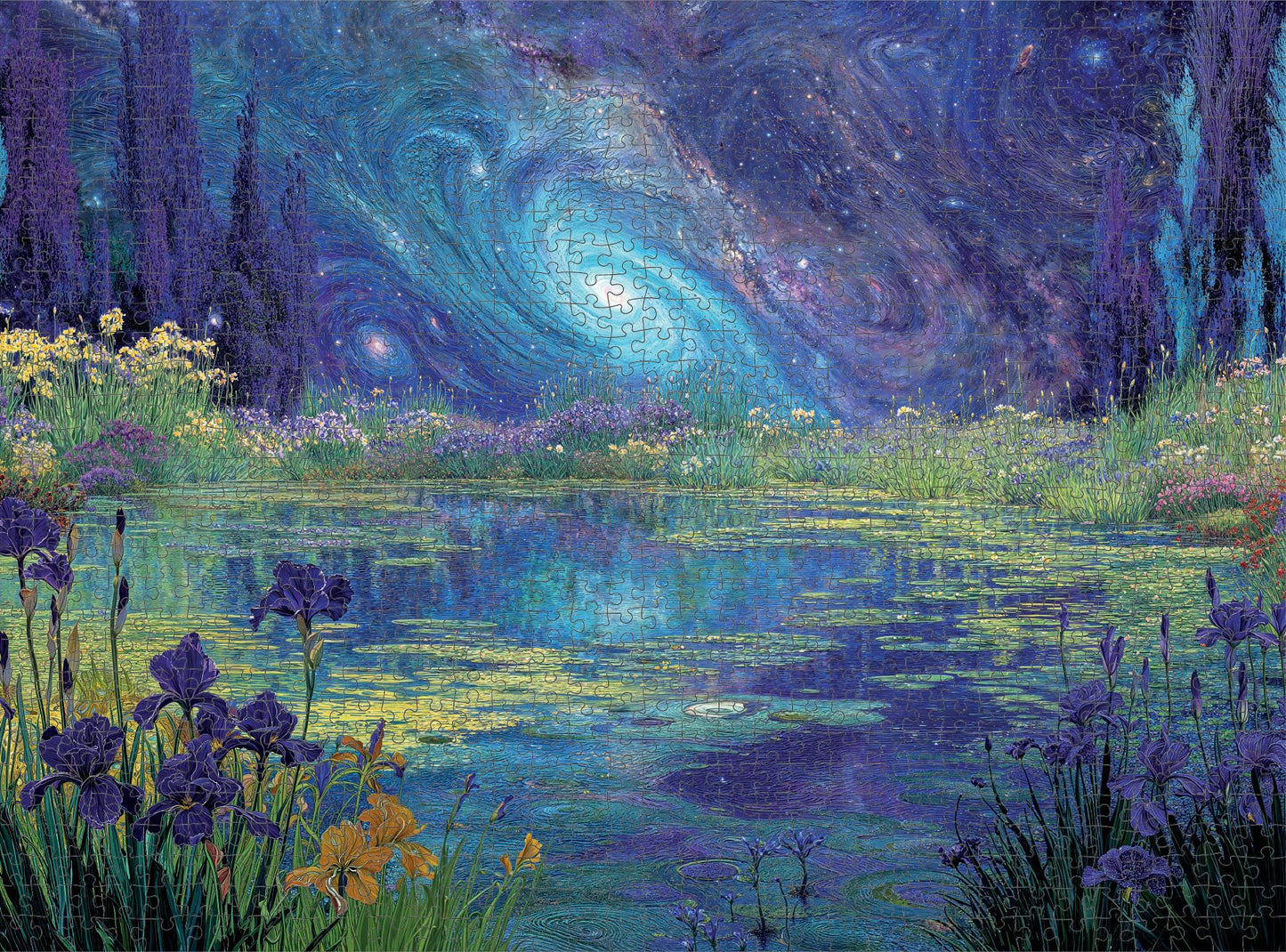 Cross & Glory Milky Way Rising – 1000-Piece Surreal Cosmic Puzzle | Eco-Friendly Materials