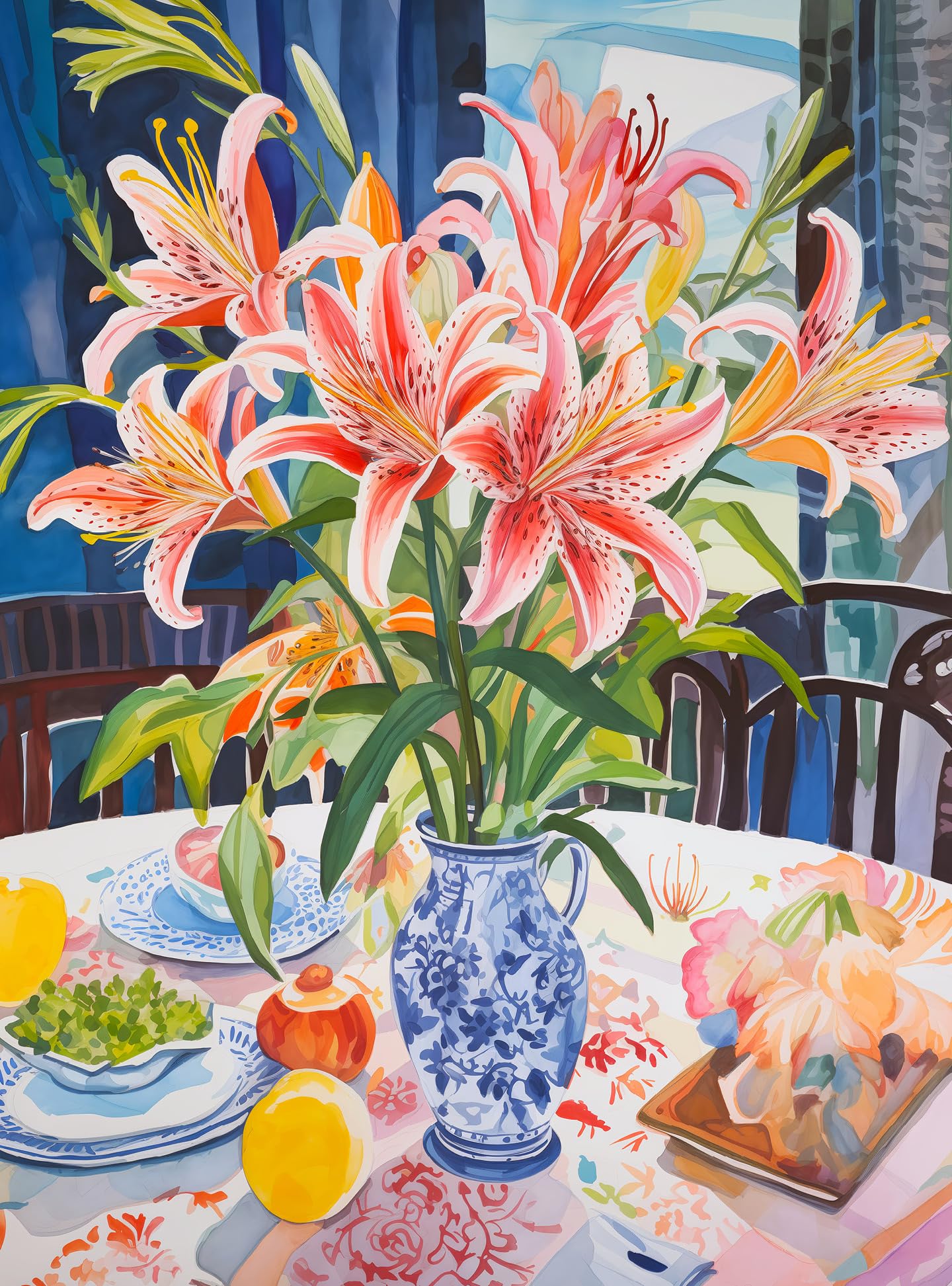 Cross & Glory Stargazer Lilies 1000-Piece Puzzle for Adults | Floral Masterpiece
