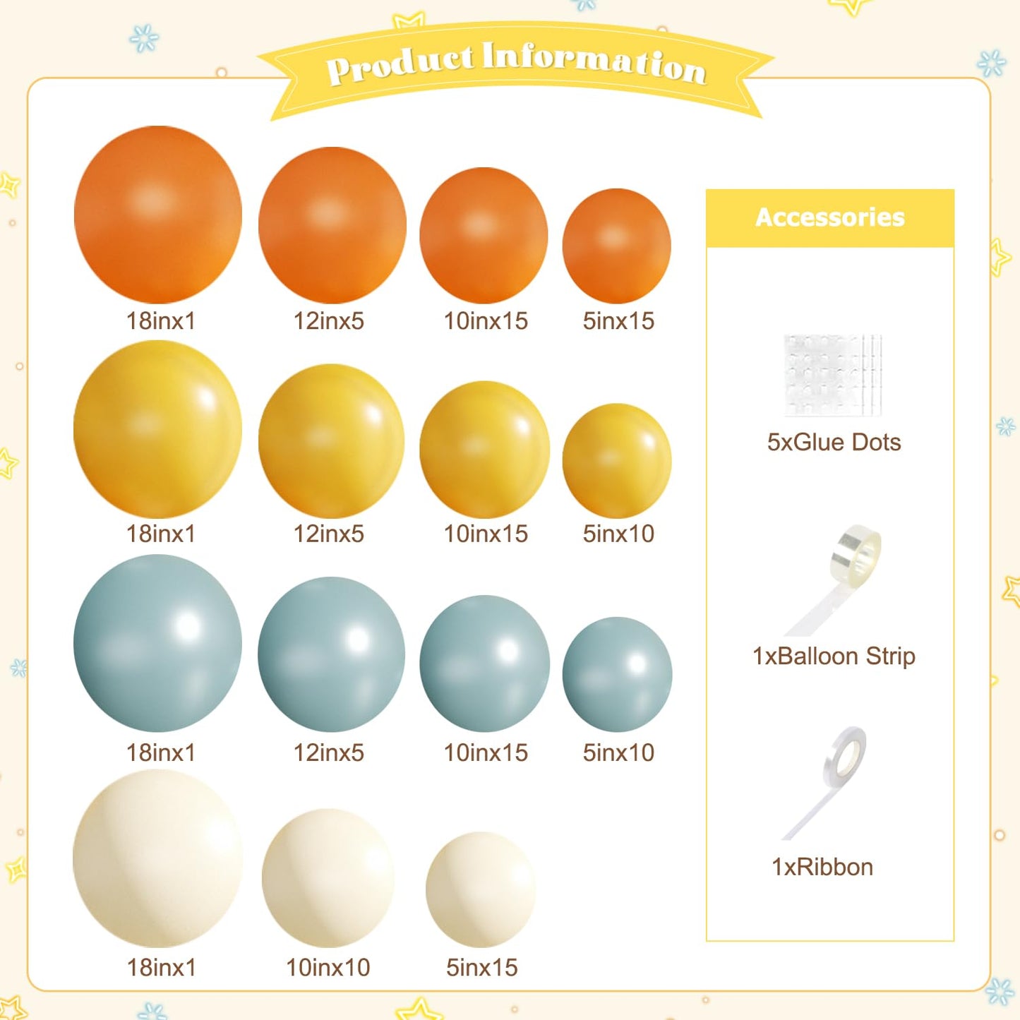 Here Comes the Son Balloon Arch Kit – 124Pcs Boho Retro Party Decor by CROSSFINGERS