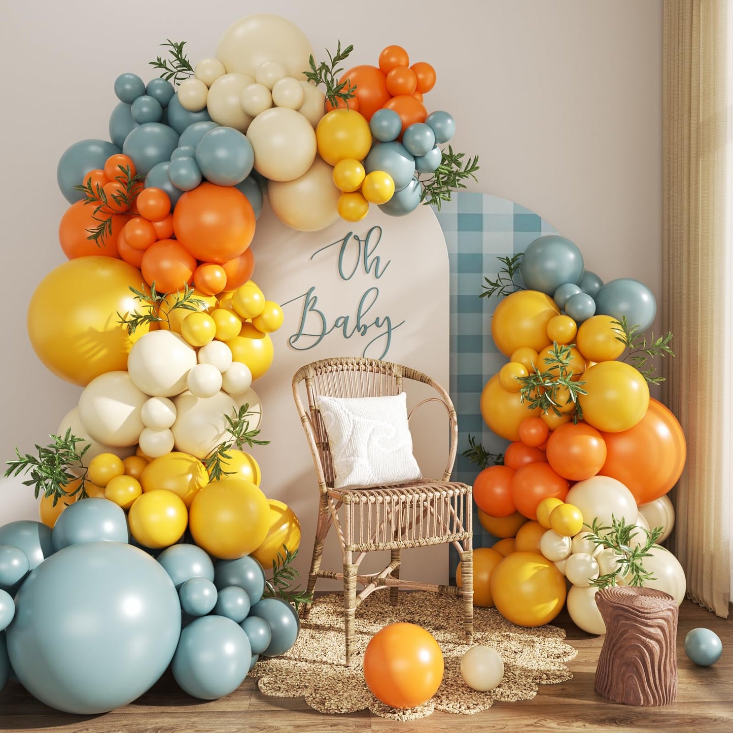 Here Comes the Son Balloon Arch Kit – 124Pcs Boho Retro Party Decor by CROSSFINGERS
