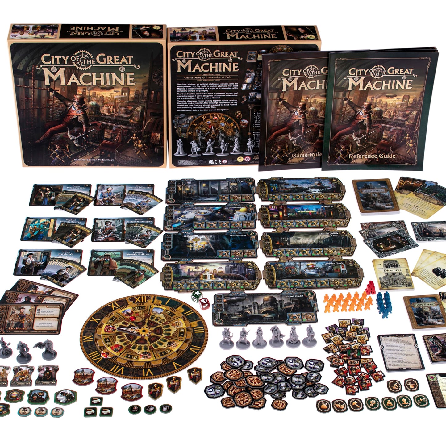 CrowD Games City of The Great Machine Board Game | 1-4 Players | Steampunk Strategy