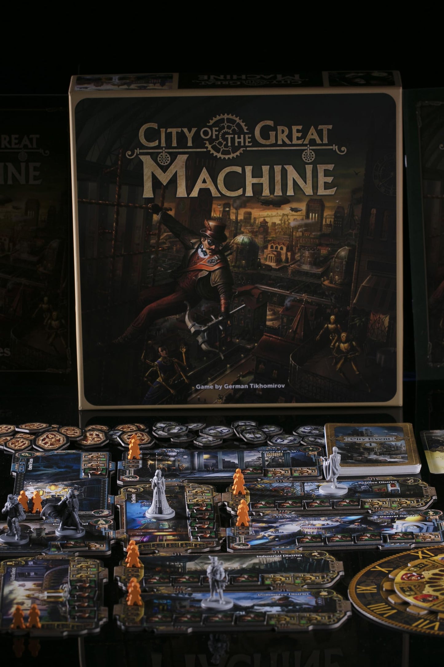 CrowD Games City of The Great Machine Board Game | 1-4 Players | Steampunk Strategy