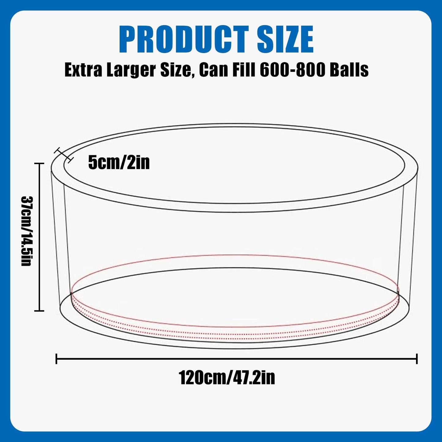 CROWNZONEE 48 Inch Foam Ball Pit for Children – Soft Velvet Wall, Memory Foam Bottom, Indoor/Outdoor Play (Balls Not Included) Light Grey