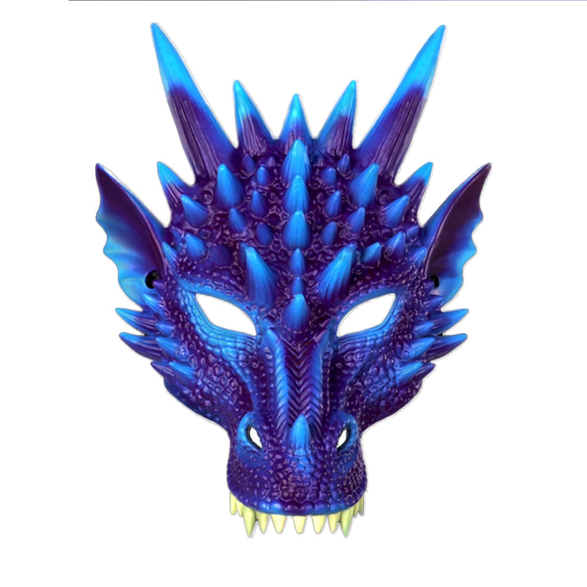 CRTEPST Dragon Costume for Kids – Dragon Mask, Wings & Tail Set (Blue Purple)