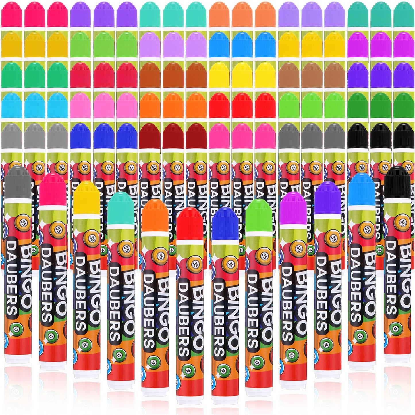 Crtiin 90 Pack Bingo Daubers - 30 Colors for Arts, Crafts, and Bingo Night