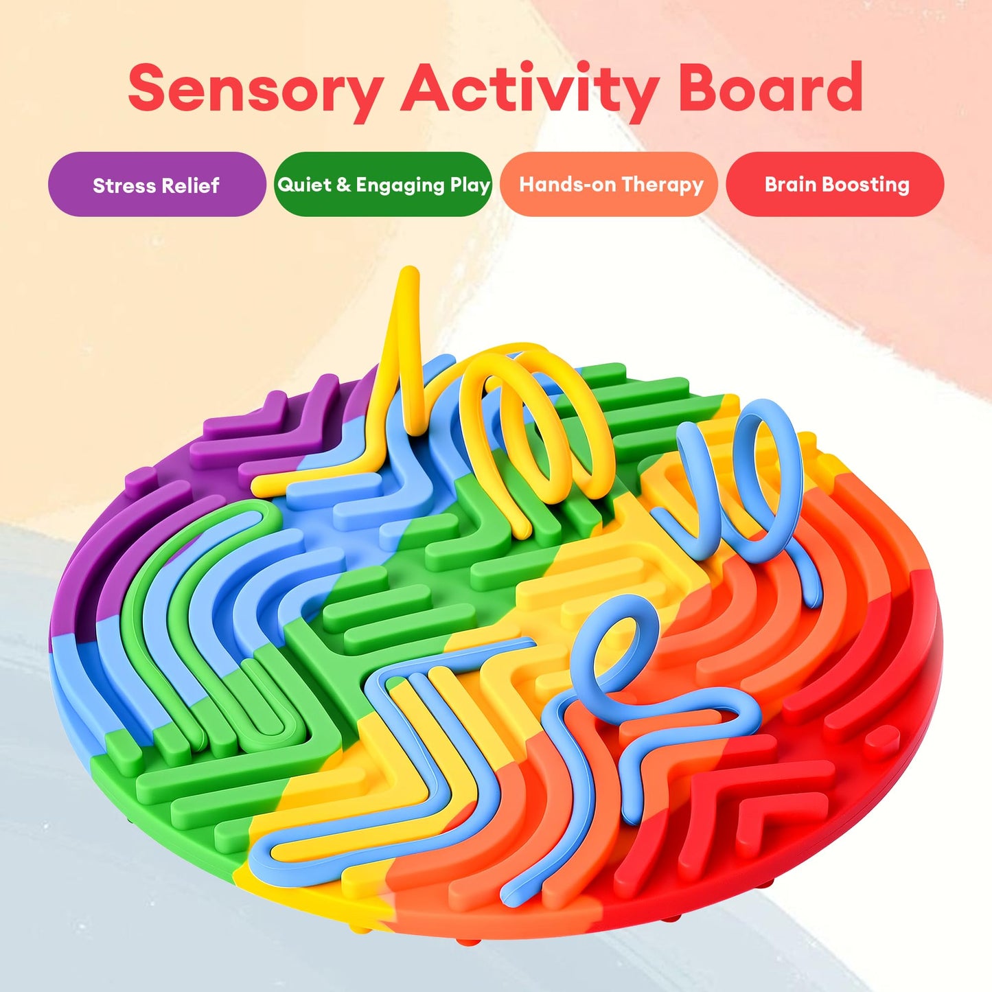 Cruleen Sensory Board for Kids - Durable Silicone Activity Board for Focus & Calm