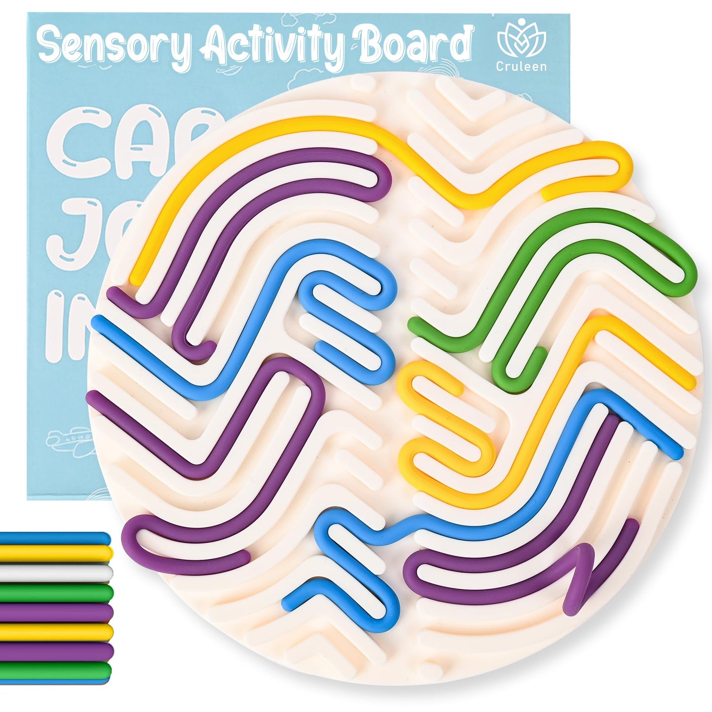 Cruleen Premium Sensory Board for Kids – Durable Silicone Fidget Toy for Focus, Calm & Creative Play