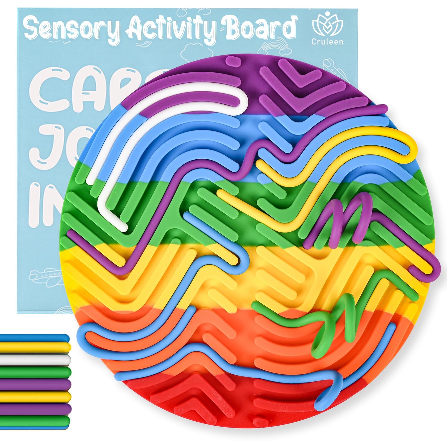Cruleen Sensory Board for Kids - Durable Silicone Activity Board for Focus & Calm