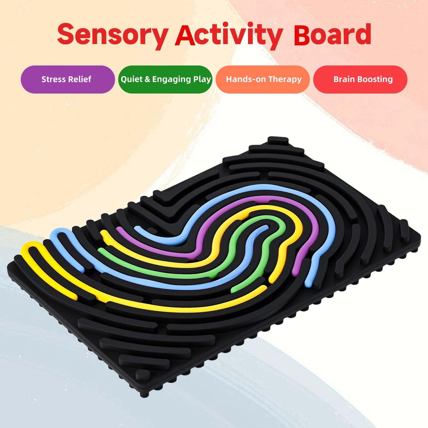 Cruleen Sensory Board for Kids | Durable Silicone Activity Board