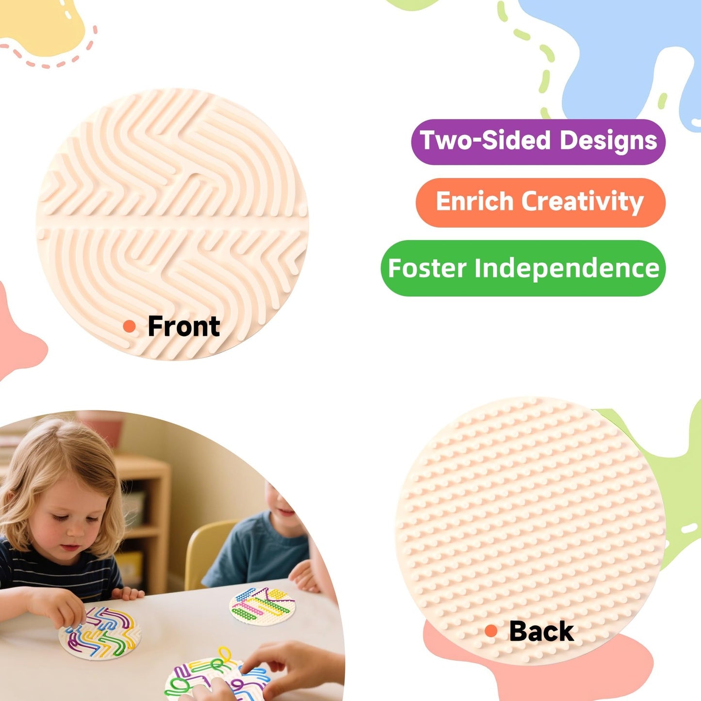 Cruleen Premium Sensory Board for Kids – Durable Silicone Fidget Toy for Focus, Calm & Creative Play