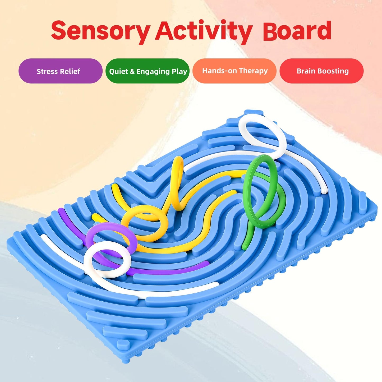Cruleen Sensory Board – Durable Silicone Fidget Toy for Focus & Calm