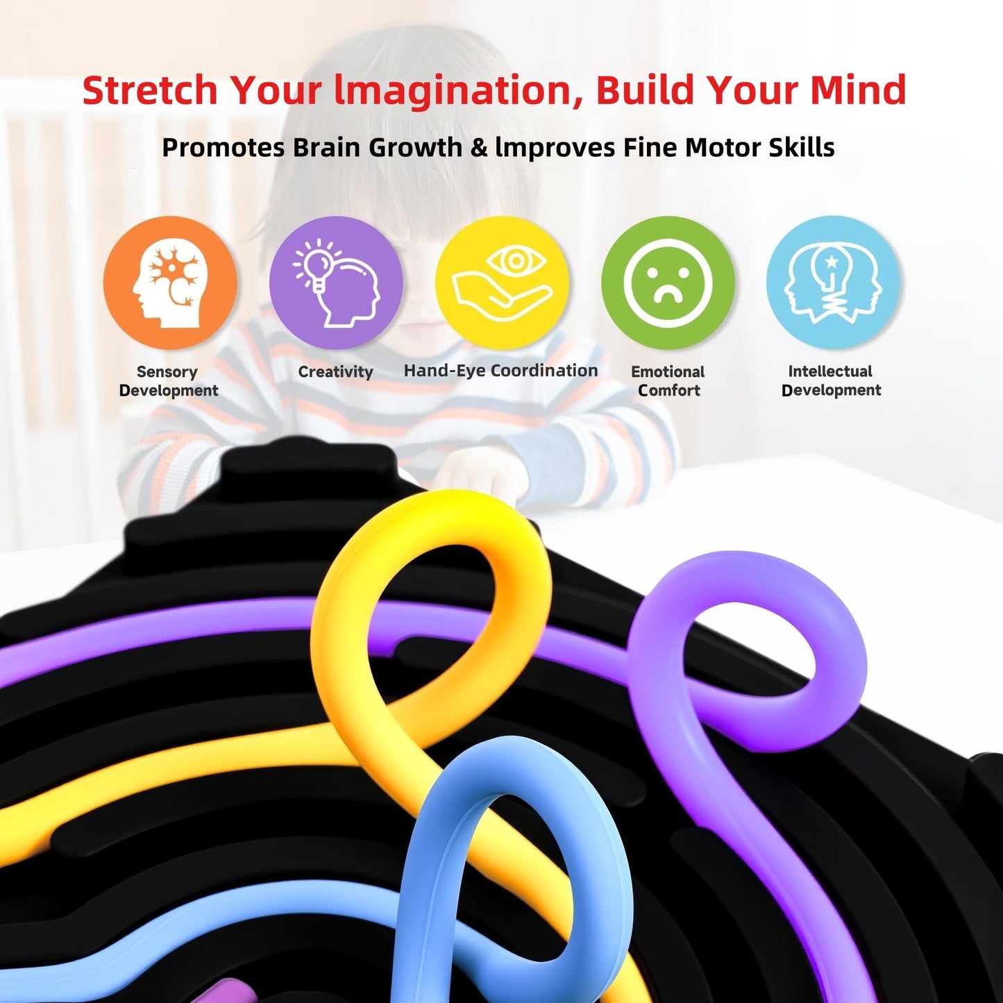 Cruleen Sensory Board for Kids | Durable Silicone Activity Board