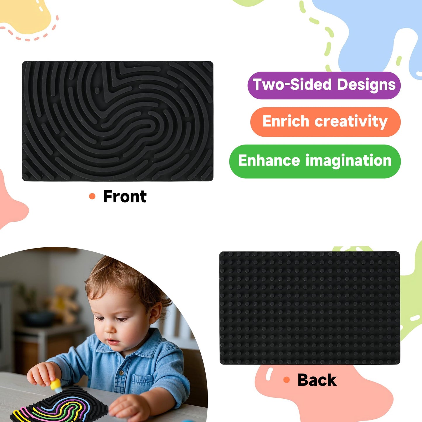 Cruleen Sensory Board for Kids | Durable Silicone Activity Board