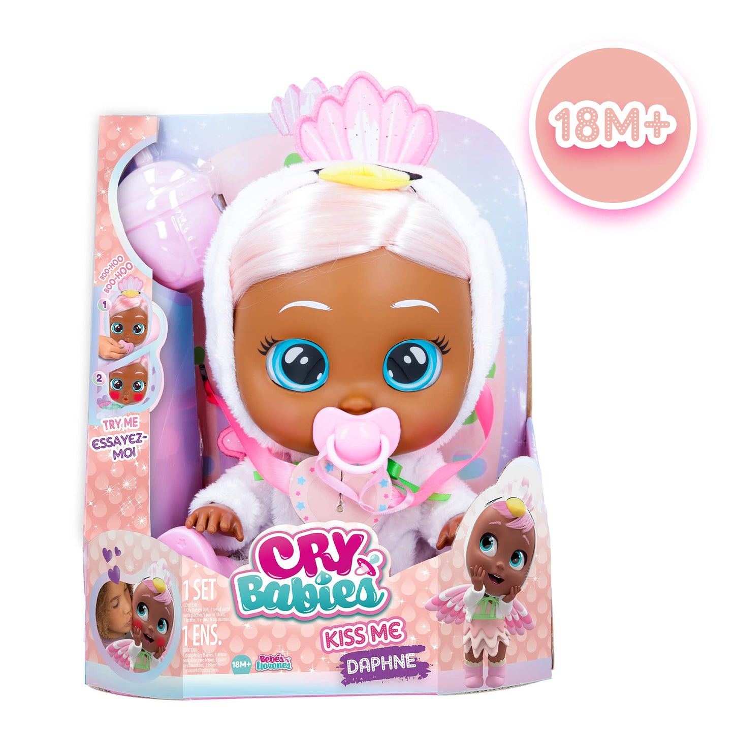 Cry Babies Daphne 12-Inch Dressy Baby Doll – Blushing Cheeks & Changeable Outfit