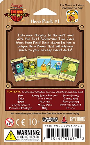 Adventure Time Card Wars Hero Pack #1 | Play as Your Favorite Characters | Cryptozoic Entertainment