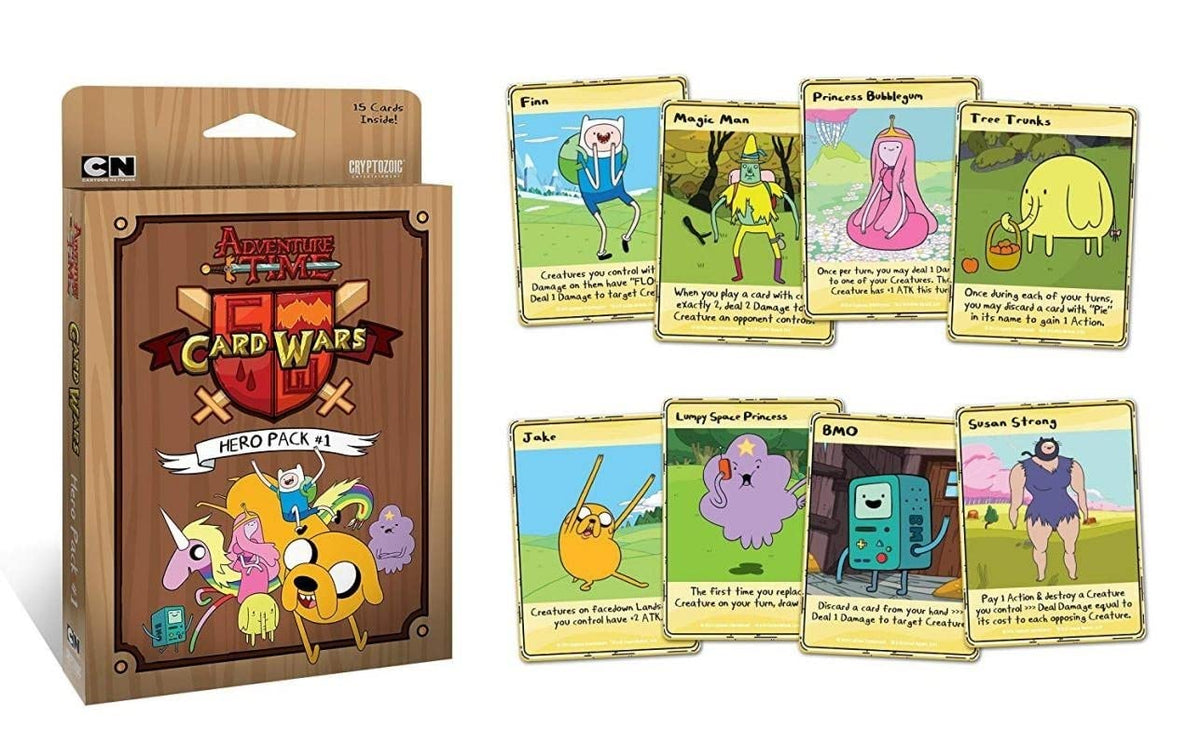Adventure Time Card Wars Hero Pack #1 | Play as Your Favorite Characters | Cryptozoic Entertainment