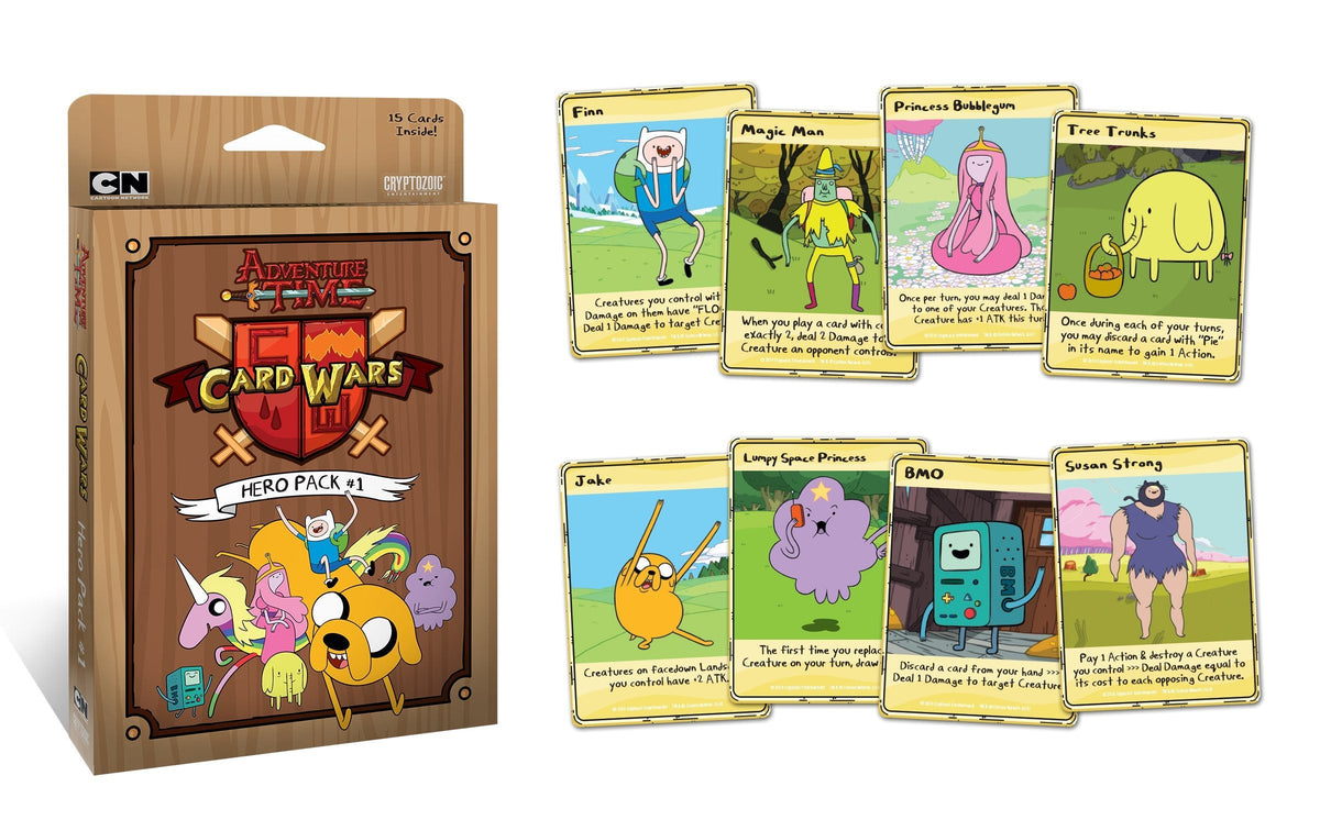 Adventure Time Card Wars Hero Pack #1 | Play as Your Favorite Characters | Cryptozoic Entertainment