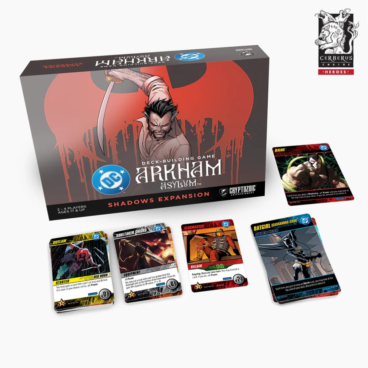 Cryptozoic DC Deck-Building Game: Arkham Asylum Shadows Expansion – New Cards & Team Mode