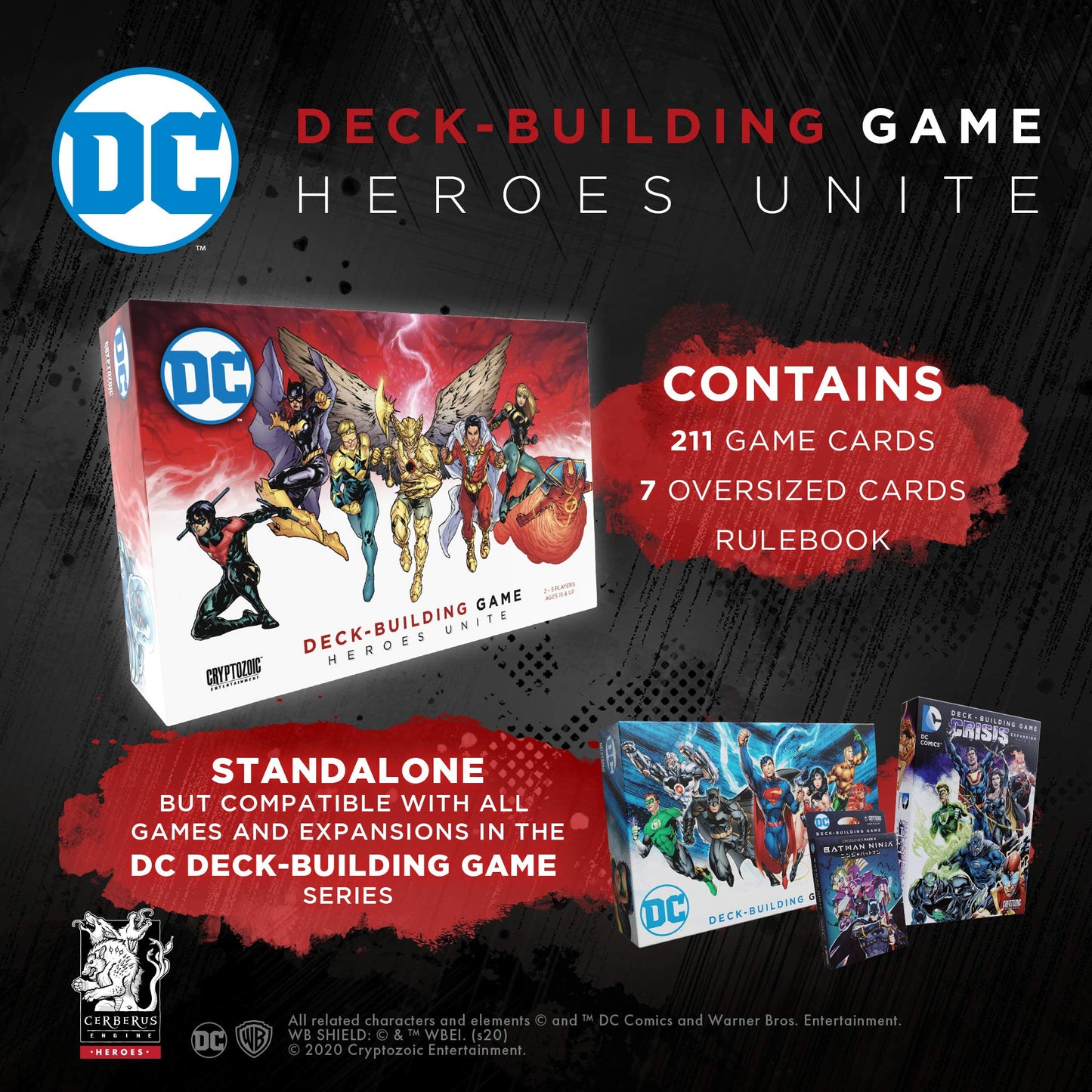 DC Deck-Building Game: Heroes Unite – Play as Hawkman, Nightwing & Batgirl | Cryptozoic