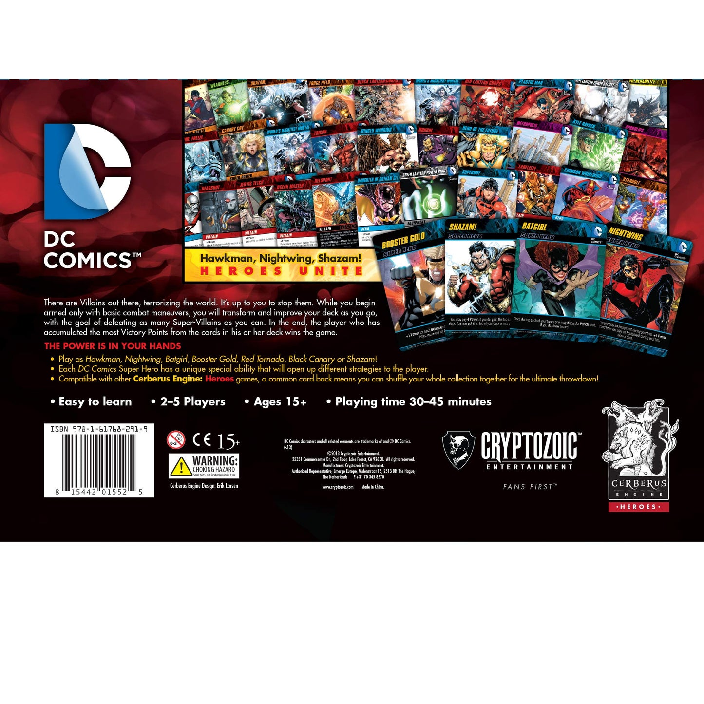 DC Deck-Building Game: Heroes Unite – Play as Hawkman, Nightwing & Batgirl | Cryptozoic