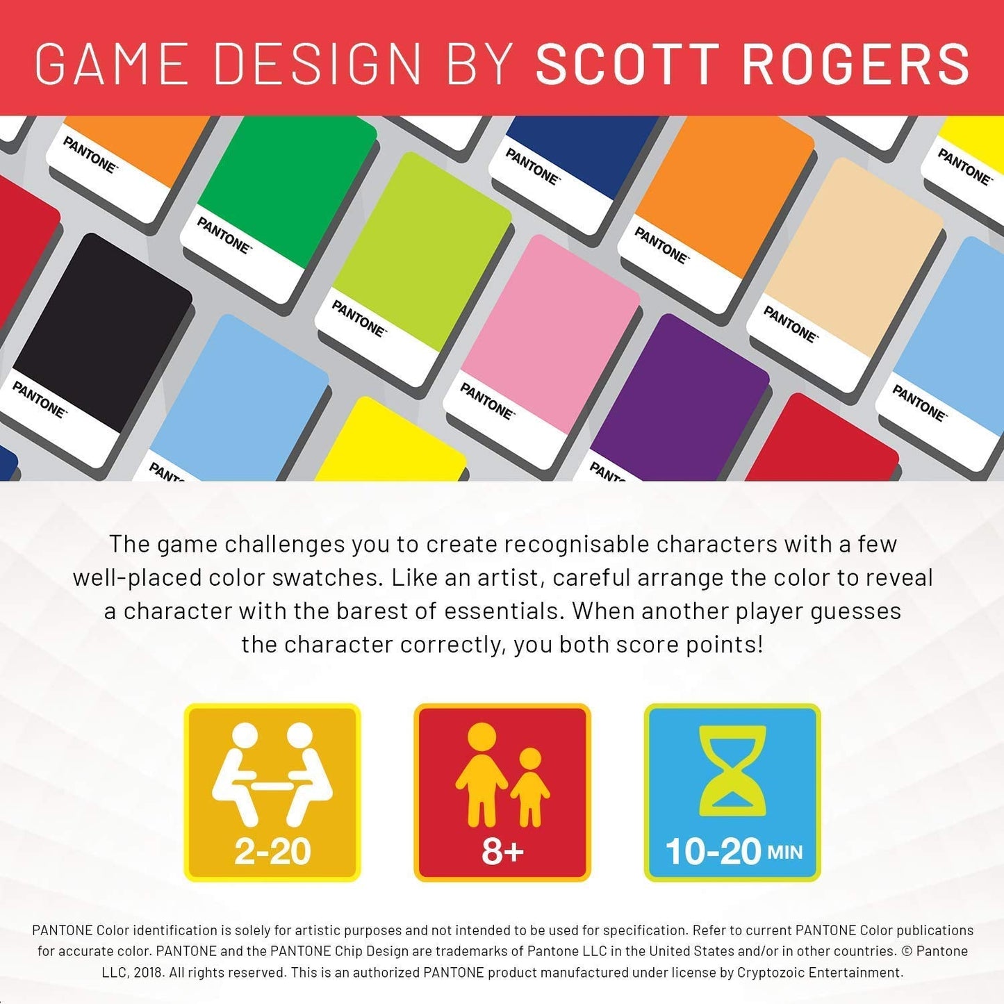 Pantone: The Game Second Edition by Cryptozoic Entertainment – Simple Color-Driven Party Game for Ages 8+