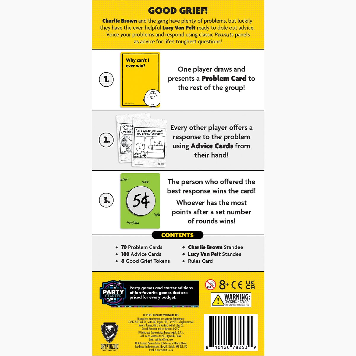 Cryptozoic Peanuts: The Doctor is In | Fun Party Card Game for 3-8 Players