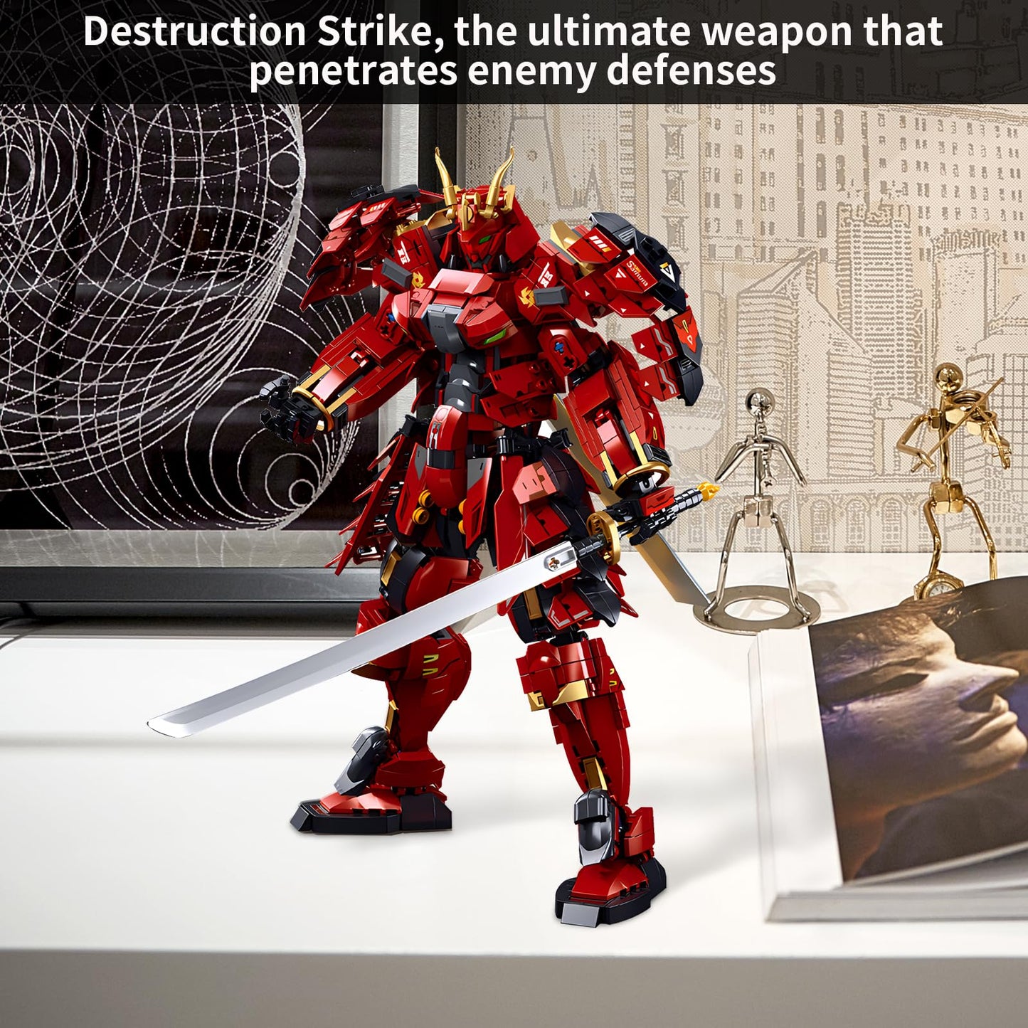 CSNRHG Double Knife Flow Samurai Mech Robot Building Blocks – 923 Pieces