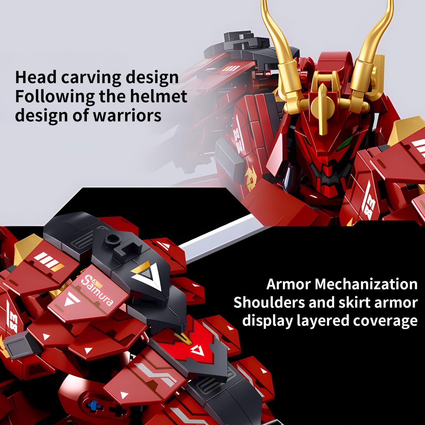 CSNRHG Double Knife Flow Samurai Mech Robot Building Blocks – 923 Pieces
