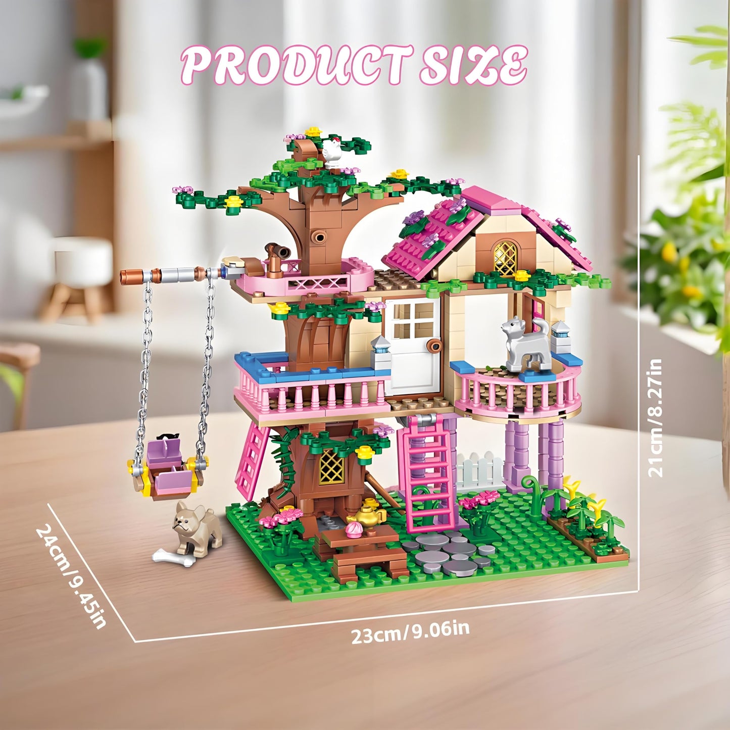 CSNRHG Dream Tree House Friends Building Set – 504 Pieces, Creative Educational Toy