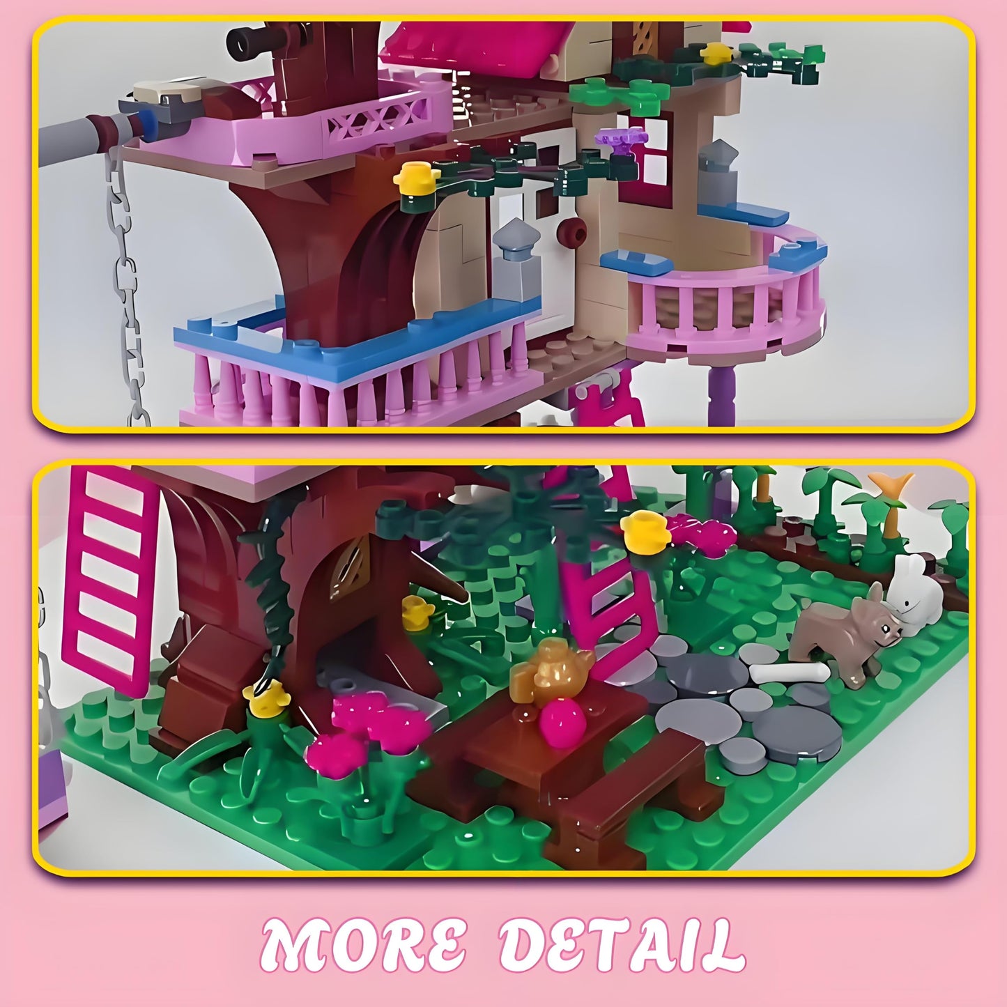 CSNRHG Dream Tree House Friends Building Set – 504 Pieces, Creative Educational Toy