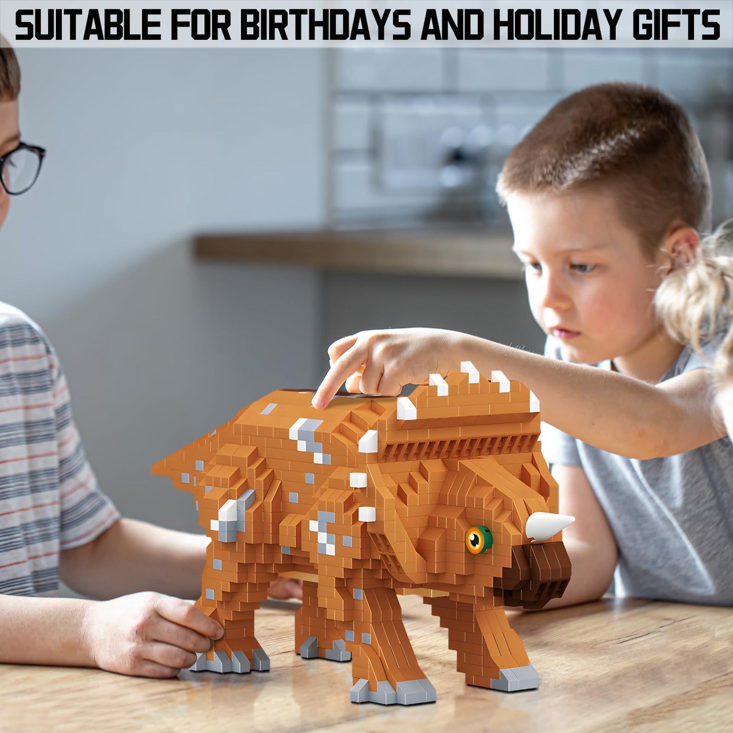 CSNRHG Triceratops Building Blocks – 1145 Pieces | Ages 6+