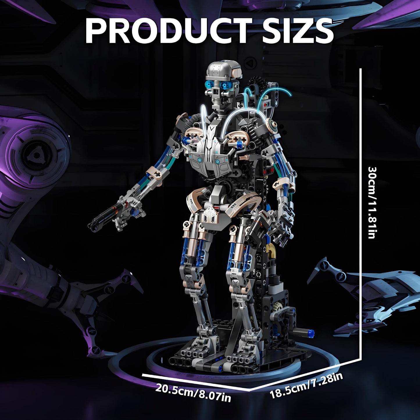 CSNRHG Mechanical Skeleton Robot Building Block Toy – 692+ Pieces, Twistable & Poseable STEM Kit