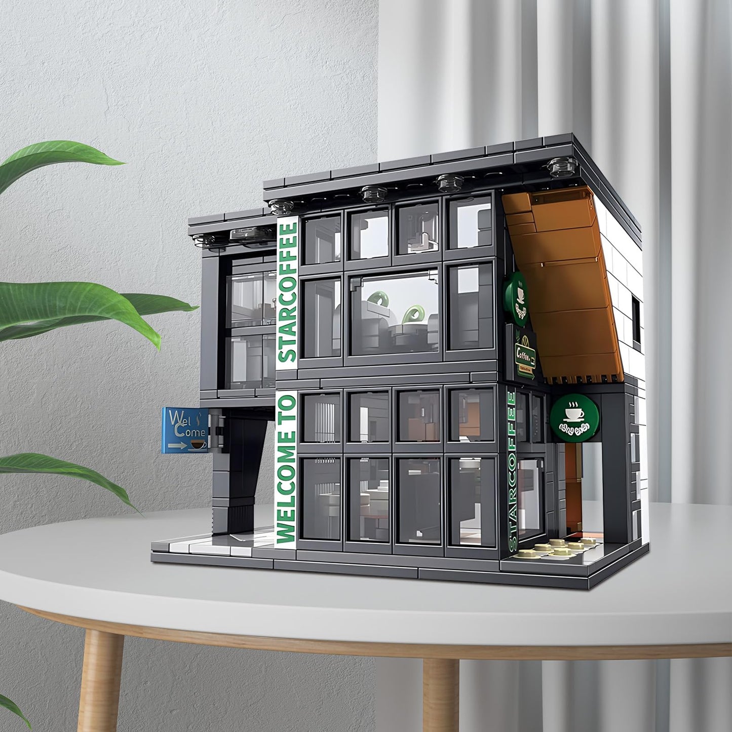 CSNRHG Coffee Shop Building Blocks – City Street View Architecture Toy Set, 581 Pieces