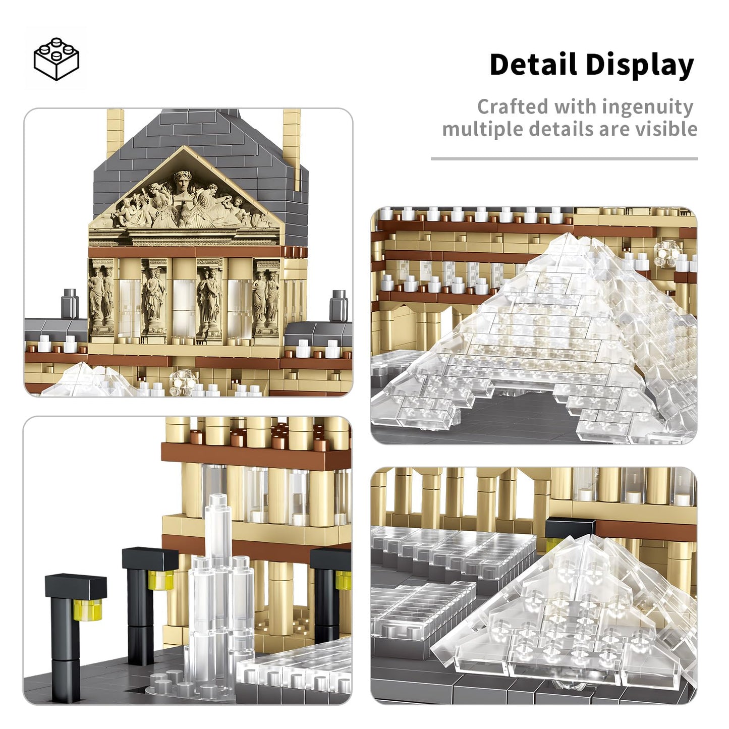 CSNRHG Paris Louvre Museum Model Building Blocks Set — 3377-Piece Educational Toy
