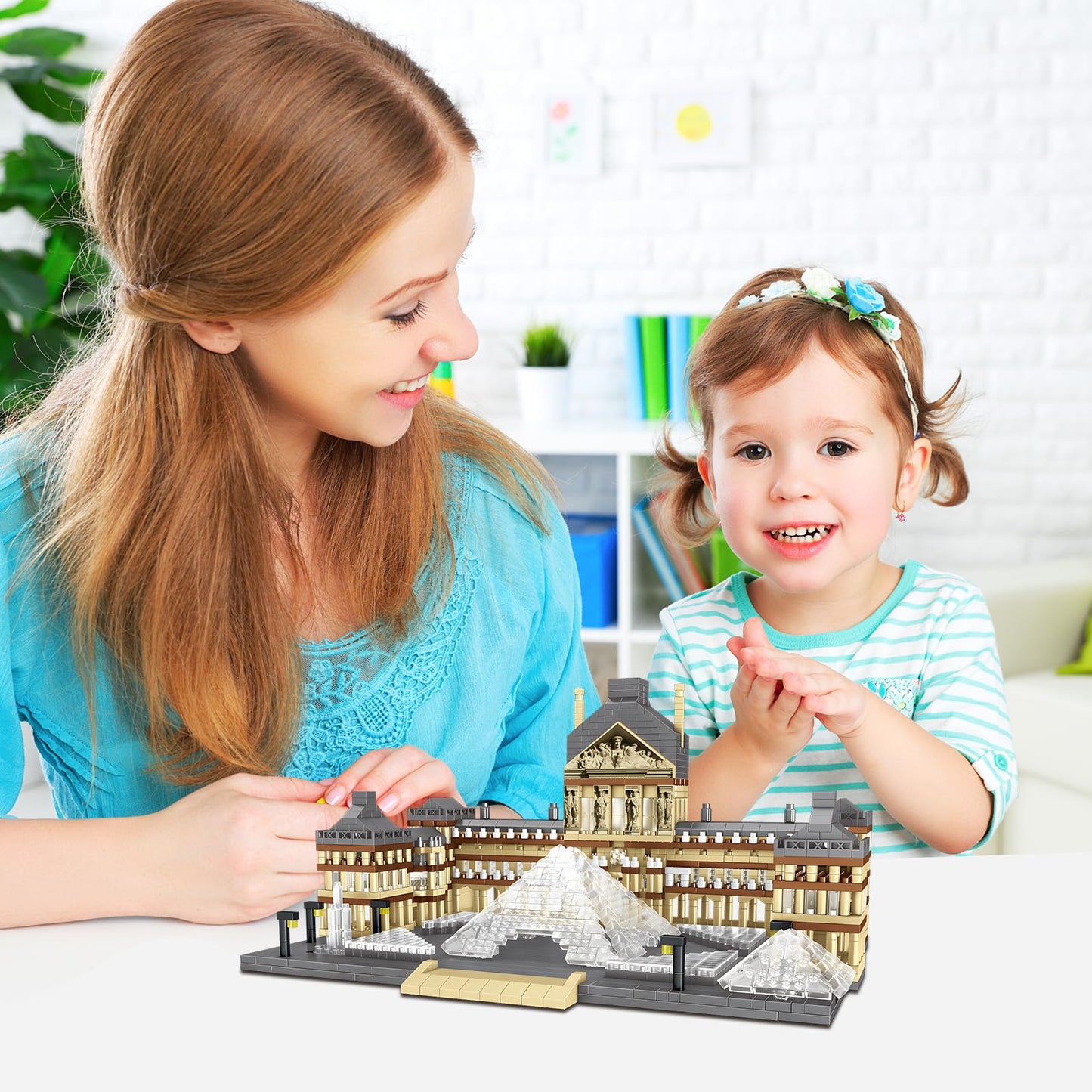 CSNRHG Paris Louvre Museum Model Building Blocks Set — 3377-Piece Educational Toy