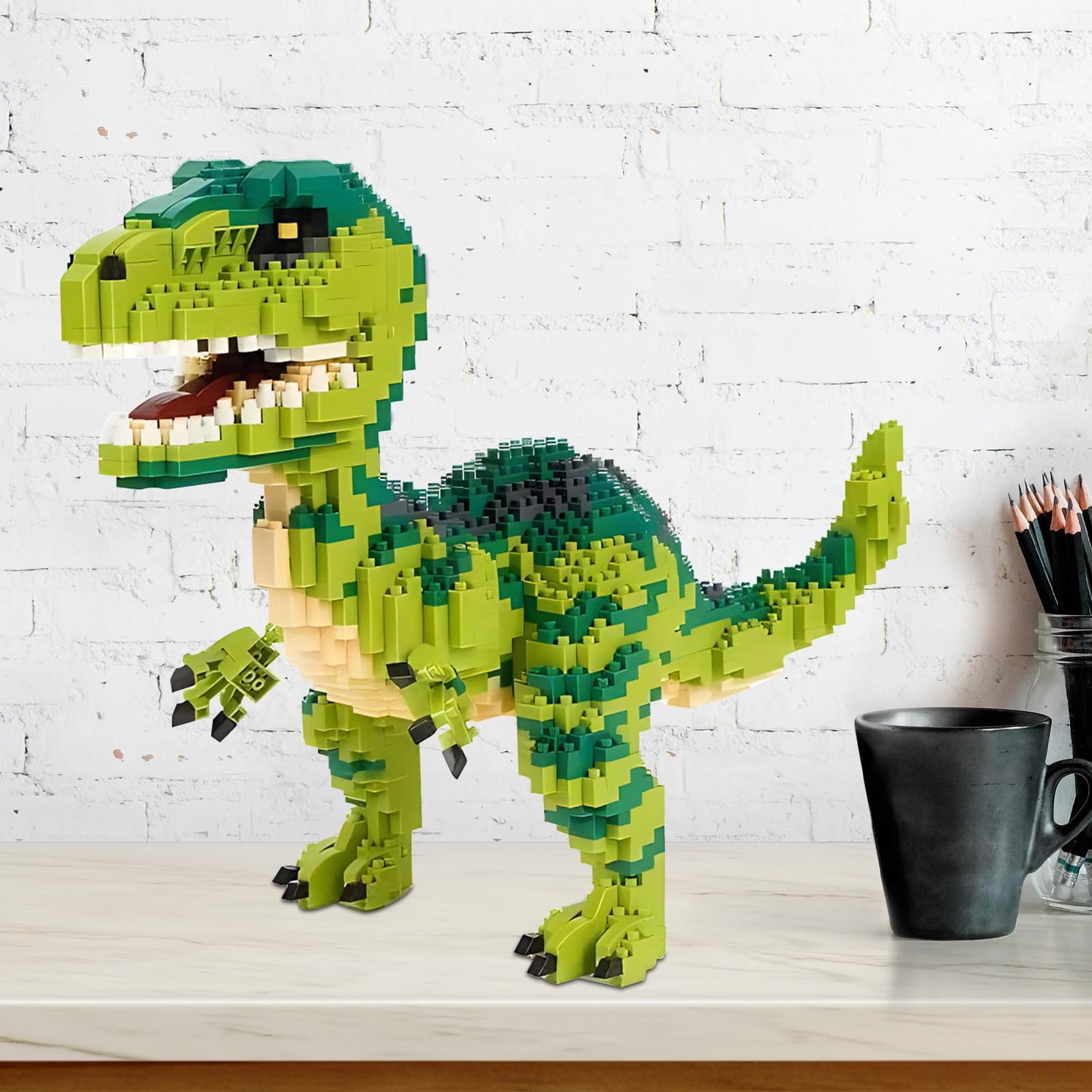 CSNRHG Velociraptor Building Blocks – 1457 Pieces Dino Model Decor for Ages 6+