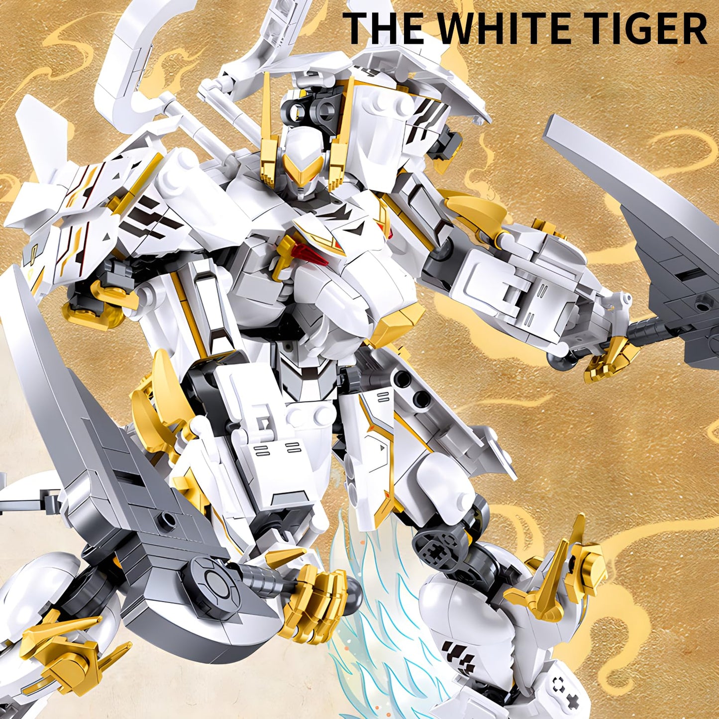 CSNRHG White Tiger Samurai Mech Robot Building Blocks – 679 Pieces, Ages 8+