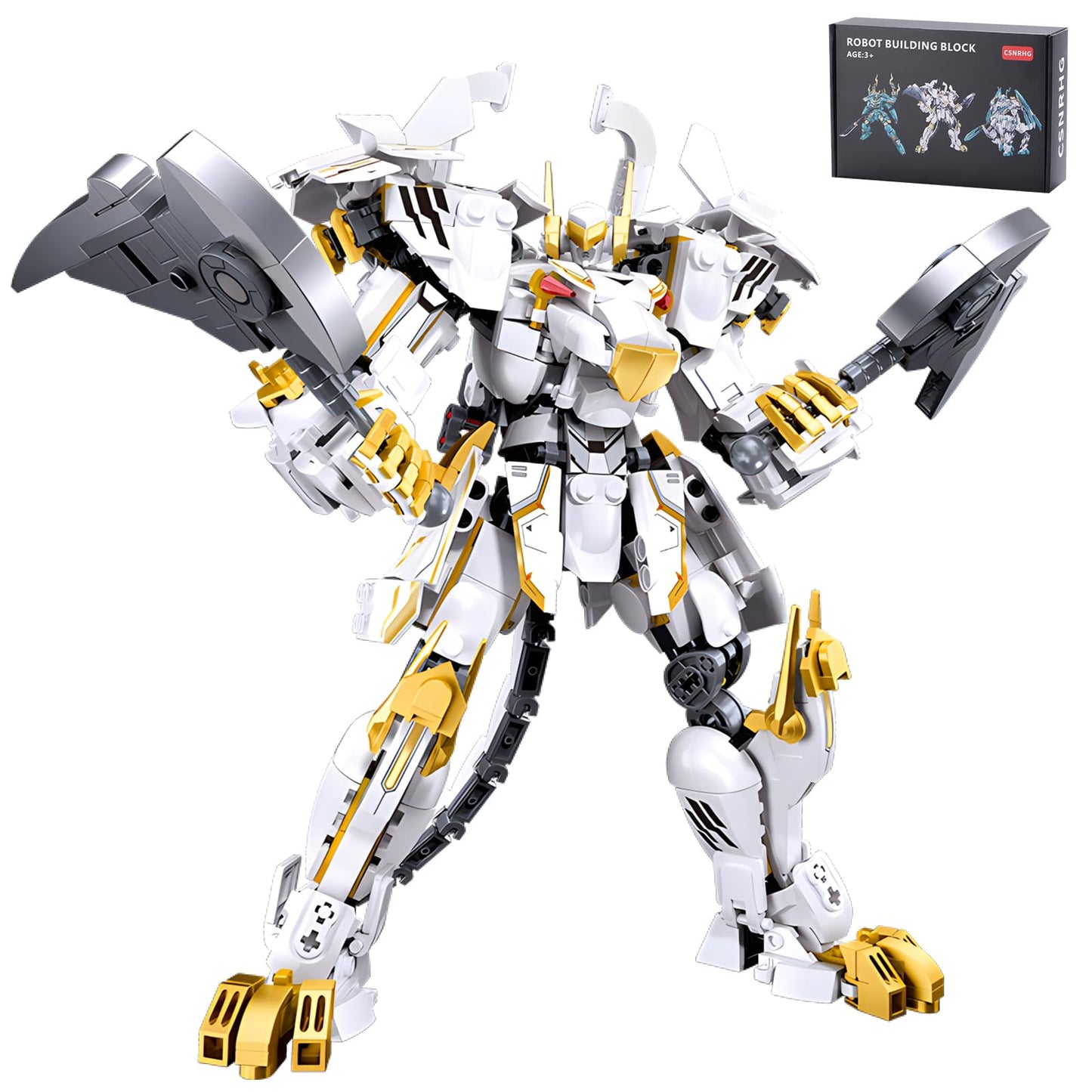 CSNRHG White Tiger Samurai Mech Robot Building Blocks – 679 Pieces, Ages 8+
