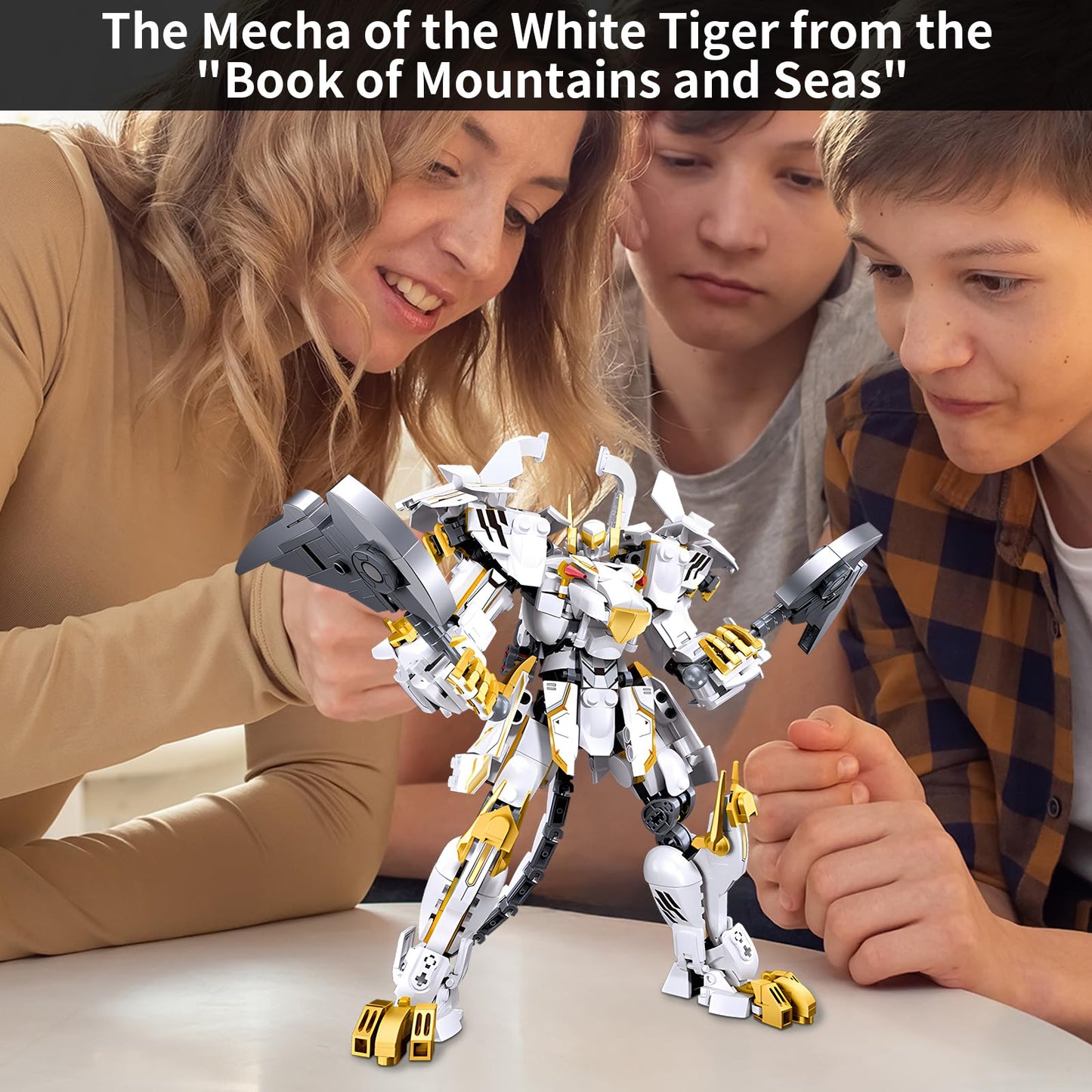 CSNRHG White Tiger Samurai Mech Robot Building Blocks – 679 Pieces, Ages 8+
