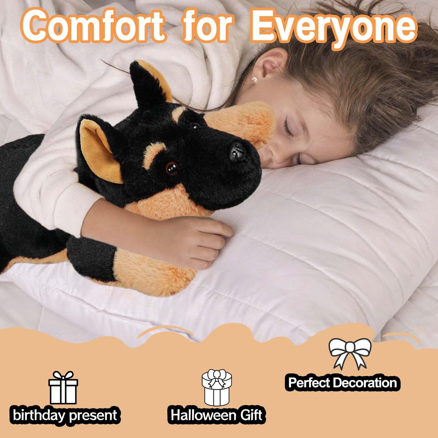 CSVBTRF Weighted German Shepherd Plush — 20-Inch, 4.1 lb Huggable Companion