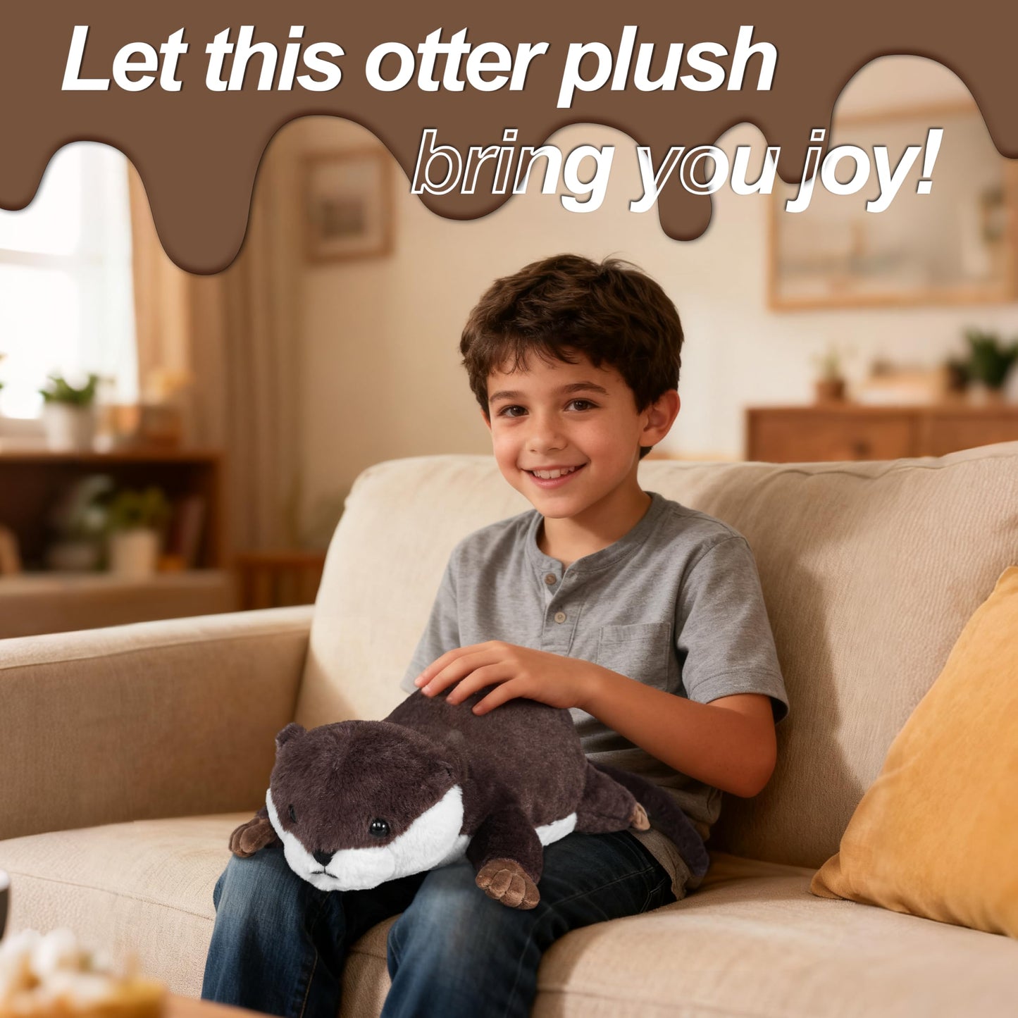 CSVBTRF Weighted Otter Plush - 18-Inch Huggable Pillow, 4.1 lb Stuffed Animal Gift