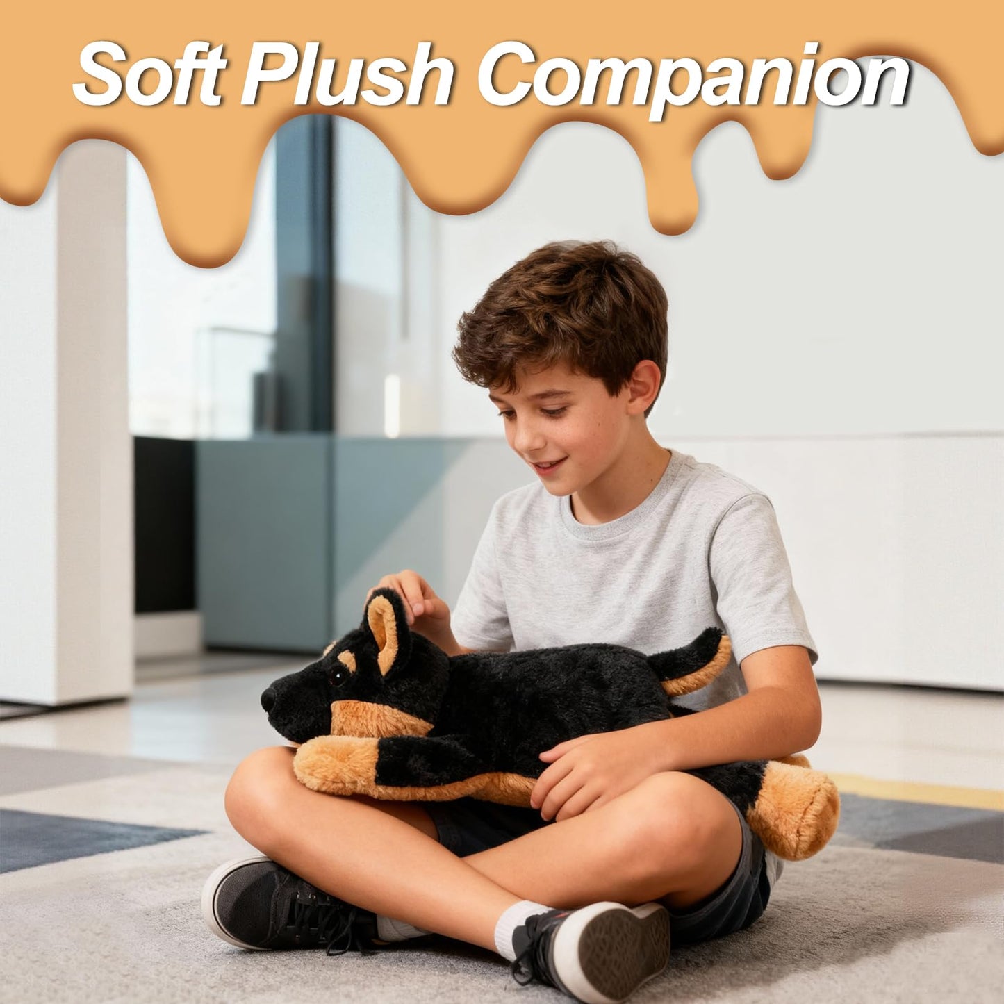 CSVBTRF Weighted German Shepherd Plush — 20-Inch, 4.1 lb Huggable Companion