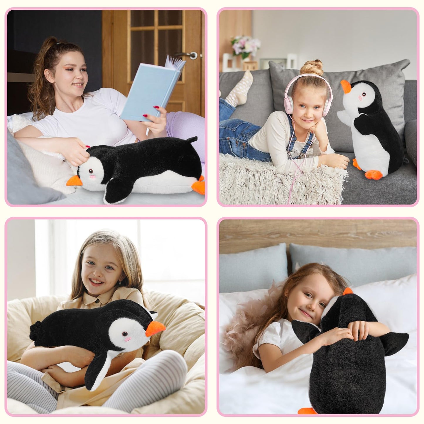CSVBTRF Weighted Penguin Plush — 19-Inch, 4 lb Huggable Plush for Kids and Cozy Corners