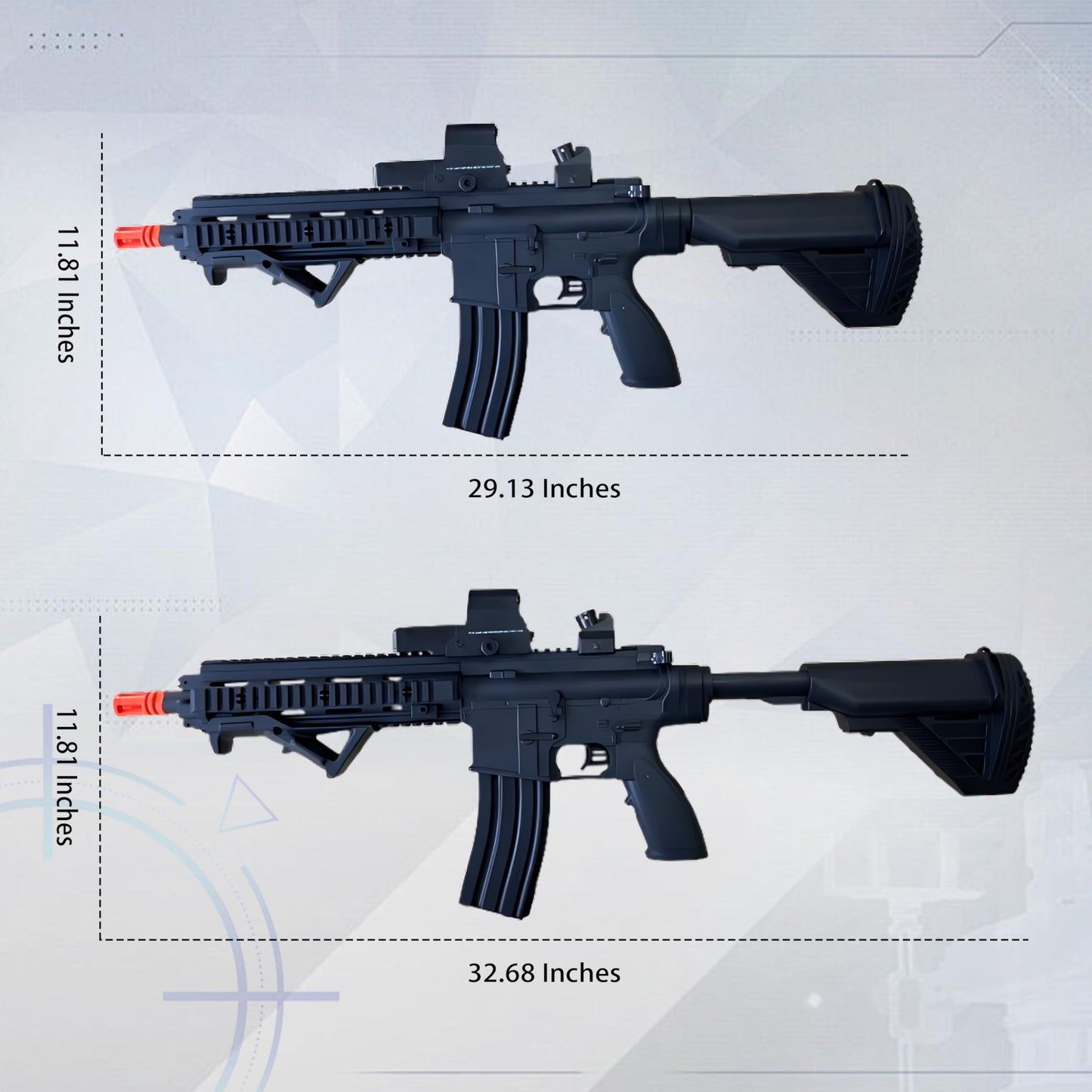 Ctffnny Powerful Full Auto M416 Gel Blaster – 130 FPS, 80 ft Range, Drum Magazine + Goggles