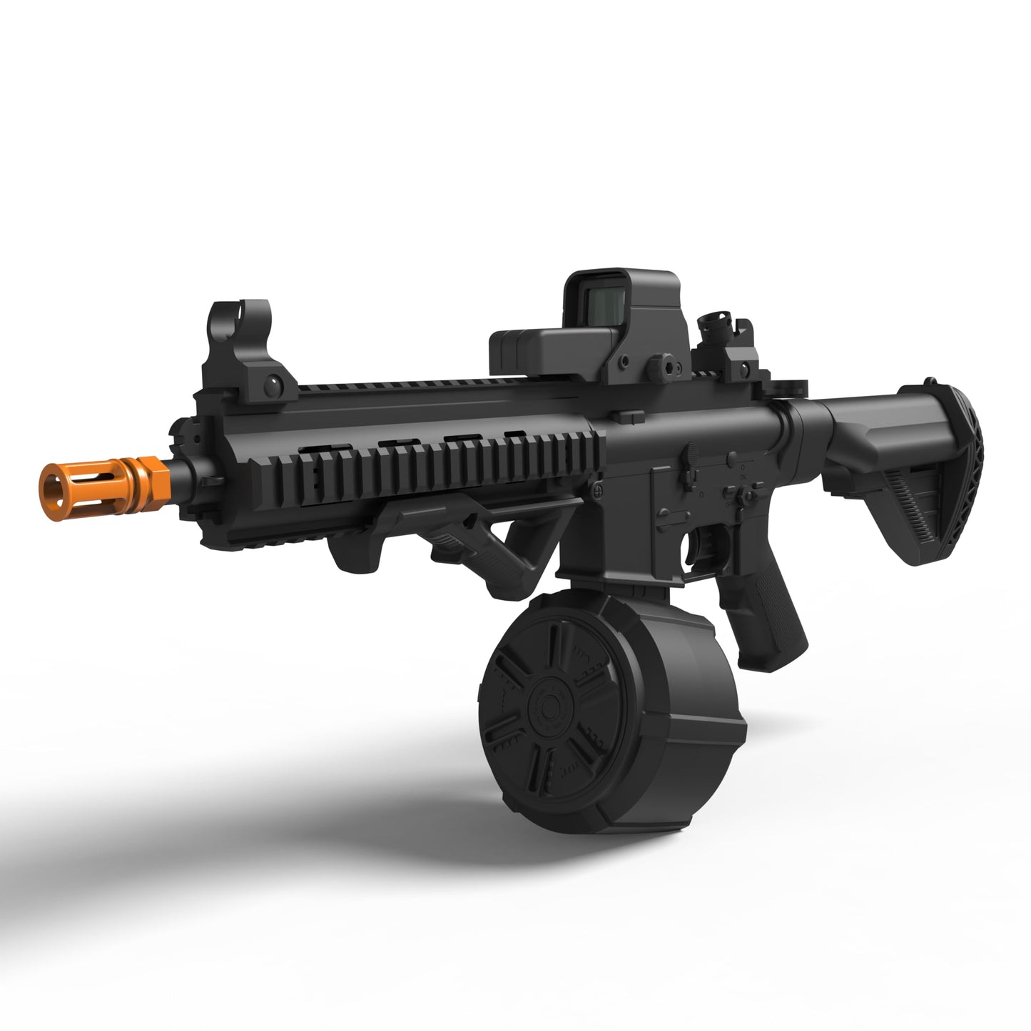 Ctffnny Powerful Full Auto M416 Gel Blaster – 130 FPS, 80 ft Range, Drum Magazine + Goggles