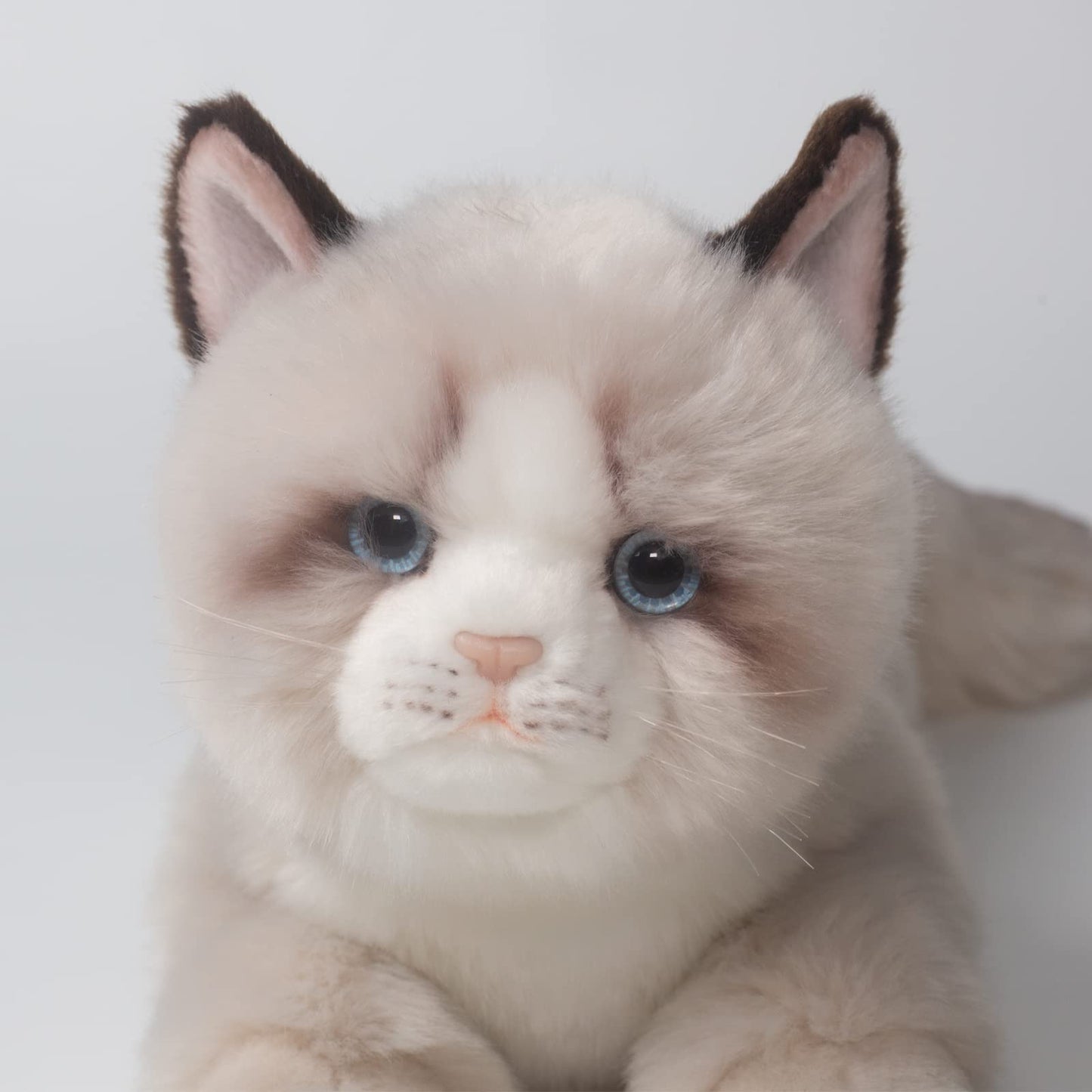 CU-MATE 20-Inch Gray Ragdoll Cat Plush – Handmade Realistic Stuffed Animal with Gift Box