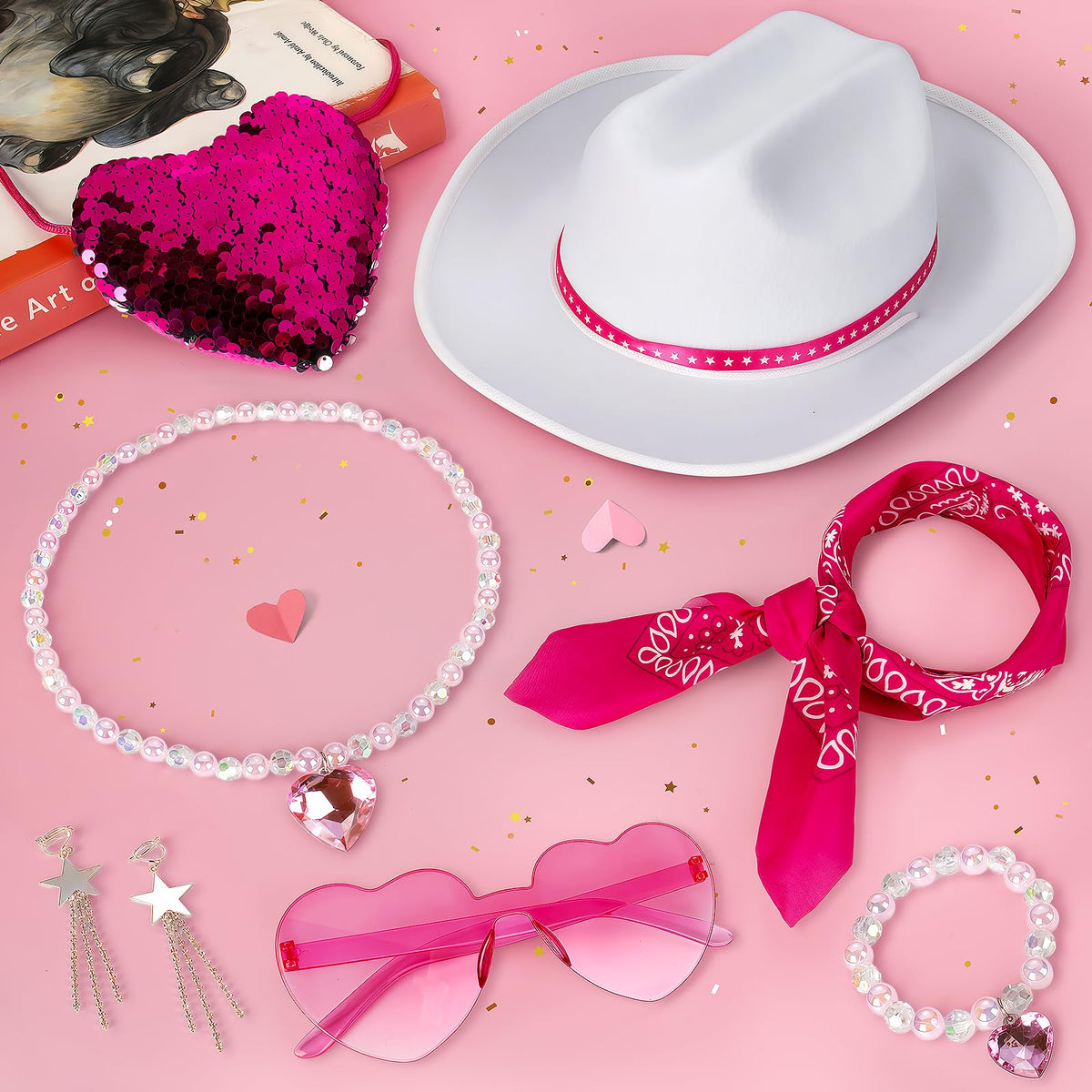 Cubacubo Cowgirl Costume for Girls – 10-Piece Western Dress-Up Outfit